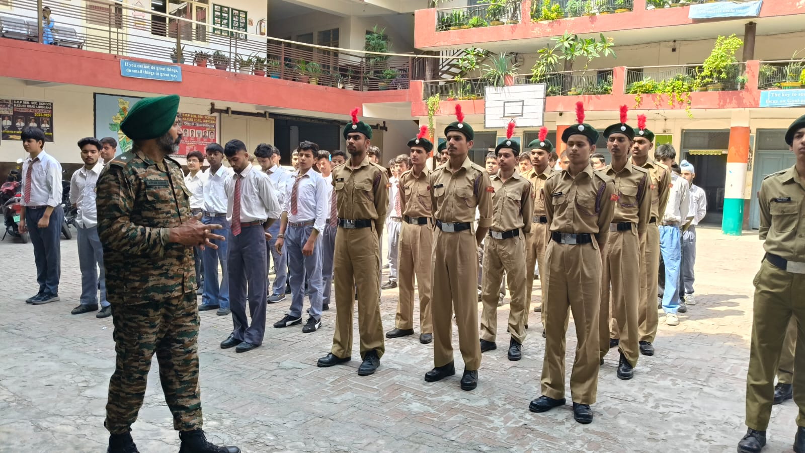 Mock Drill by N.C.C. Cadets 